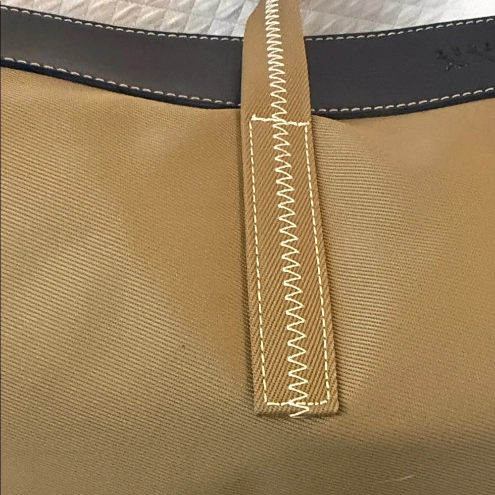 LIKE NEW ✨ MAXX NEW YORK Vintage Nylon Tote - Camel & Black Leather - Picture 12 of 13